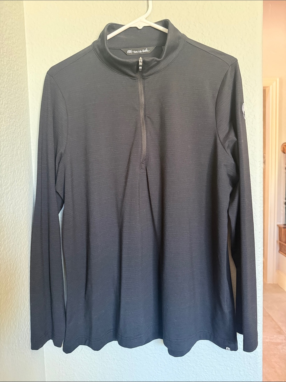 Travis Mathew Black Women's Half-Zip Pullover